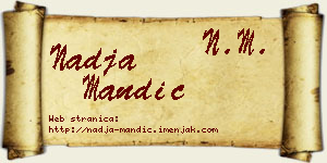 Nadja Mandić vizit kartica